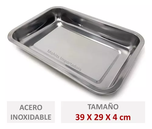 Bandeja para horno 46x33 de acero inoxidable