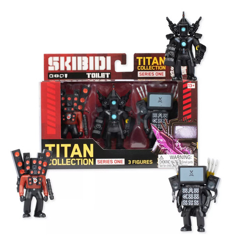 Set 3 Mini Figuras Skibidi Toilet Titan Colletion Series One