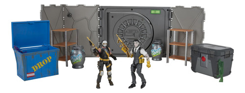 Fortnite The Vault Deluxe Diorama, Incluye 2 Figuras Articu.