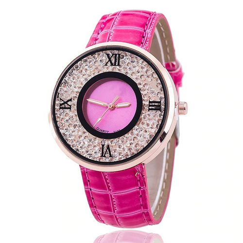 Imagem 1 de 1 de Relógio Dress Watch Pink Cristal Importado Pronta Entrega