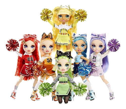 Rainbow High Cheer Poppy Rowan  Muñeca De Moda Estilo Animad