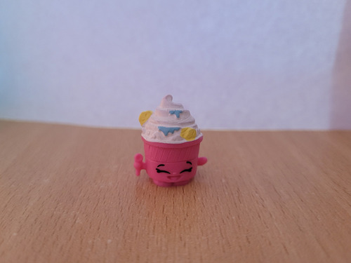 Juguete Shopkins Postre De Crema Fucsia (Usado)
