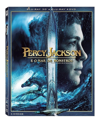 Dvd + Blu-ray 3d + 2d Percy Jackson E O Mar De Monstros