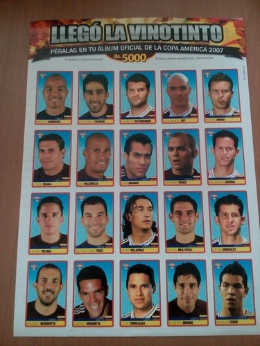 Laminas De  Copa America Venezuela 2007