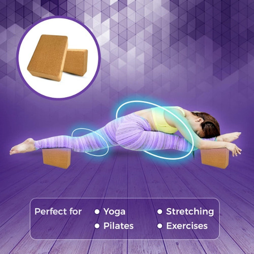 Imagen 5 de 6 de 2 Bloque Corcho Yoga Ladrillo Pilates Meditación Equilibrio