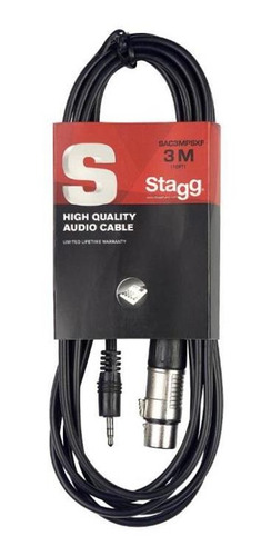 Cable Mini Plug Estéreo A Xlr 3 Mts Stagg Sac3mpsxf