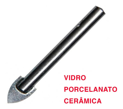 Broca Para Vidro Porcelanato E Cerâmica 12mm Kit 5 Unidades