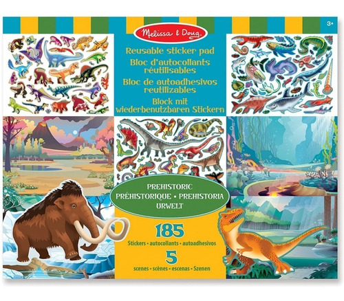 Melissa & Doug Pad Stickers Reutilizables Prehistoricos