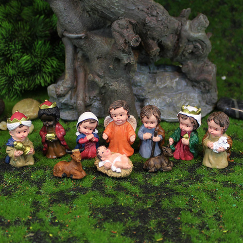 10 Piezas De Estatuilla Tradicional De, Escultura, Bebé