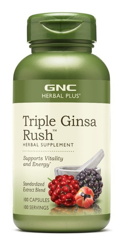 Gnc Herbal Plus® Triple Ginsa Rush - 100 Cápsulas