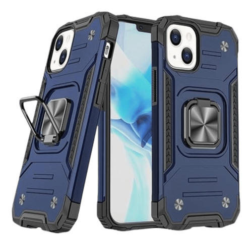 Funda Case Para Huawei Y9a Robot Con Aro Azul Antishock