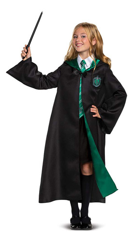 Accesorio De Disfraz, Bata Slytherin De Harry Potter Para Ni