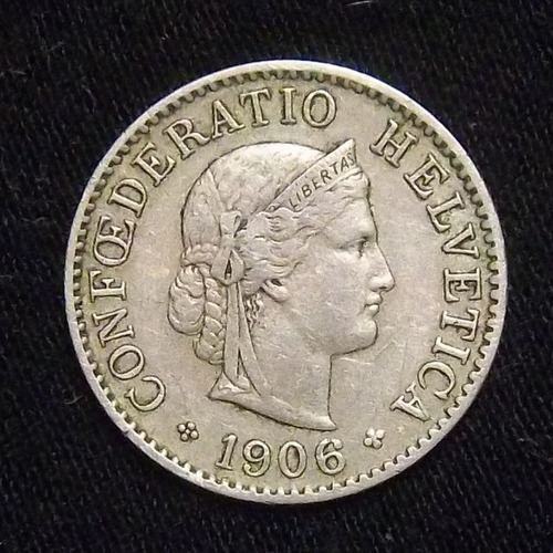 Suiza 5 Rappen 1906 Muy Bueno Km 26