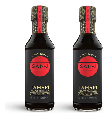 2 Piezas Salsa San J Tamari Gluten Free No Gmo 296 Ml