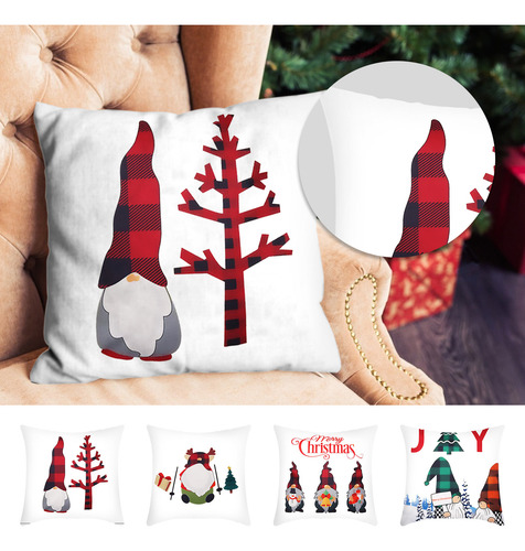 Funda De Almohada Navideña Para Decoración, Muñeca Sin Rostr