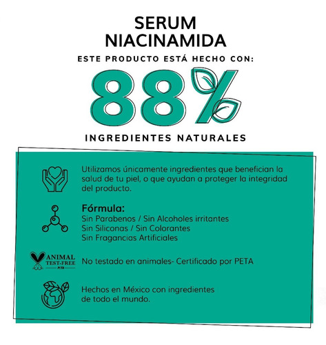 Imagen 7 de 7 de Serum Niacinamida 10% + Zinc + Planta De La Resurreccion