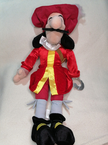 Peluche Original Capitan  Garfio Peter Pan Disney Hook 55cm.