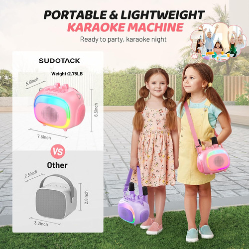 Mini Máquina Karaoke Portátil Bluetooth Para Niños