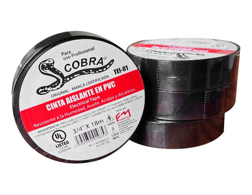 Teipe Cobra Negro 100% Original Troquelado Fermetal