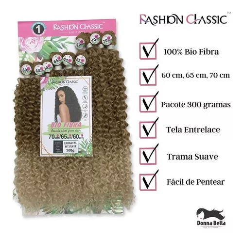 CARNAVAL CABELO BIO FIBRA - cor MT1B/27 - Fashion Classic 70cm