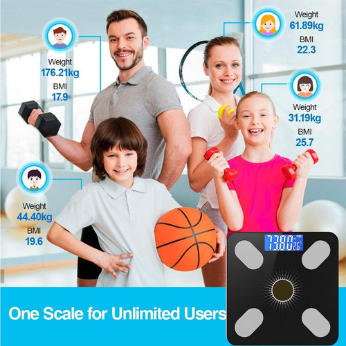 Báscula De Baño Digital Corporal Bluetooth Inteligente App