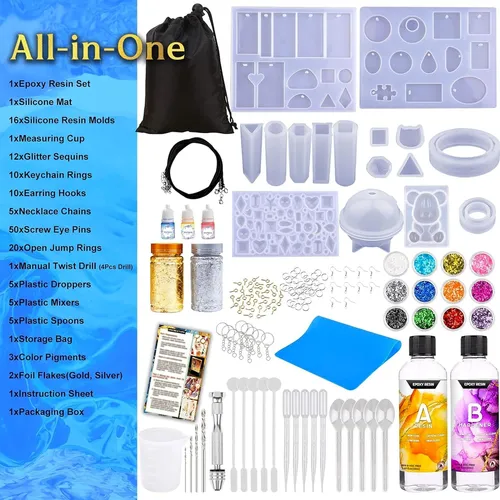 Kit De Iniciación De Moldes De Silicona De Resina Epox...