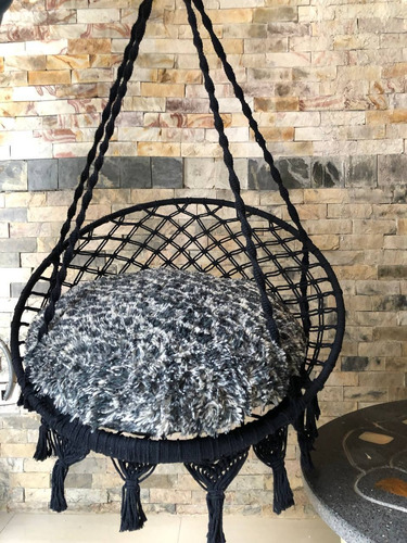 Imagen 7 de 7 de Silla Tejida Colgante Decorativa Atrapasueño Macramé
