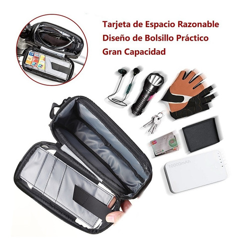 Imagen 5 de 9 de Bolsa De Teléfono Para Cuadro Frontal De Bicicleta