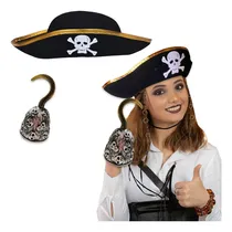 Comprar Party Store - Gorro Pirata + Garfio Cotillon Disfraz