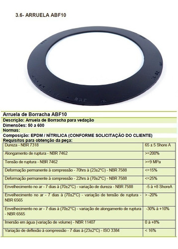 Arruela De Borracha Dn 100 Abf Anel Epdm Para Vedacao Flange