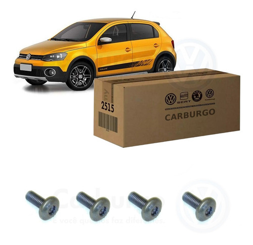 Kit 4 Parafusos Limitador Coluna Porta Gol Voyage Saveiro