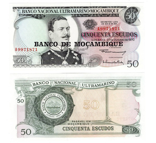 Mozambique - Billete 50 Escudos 1970 - Unc