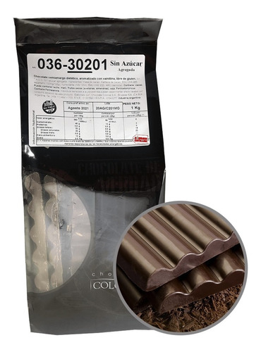 Chocolate Cob Colonial Semiamargo Dietético S Azúcar 1 Kg Cc