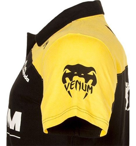 Remera Polo Venum Lyoto Machida Negro/amarillo-talle L