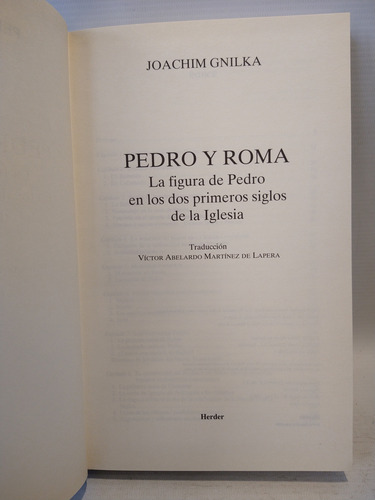 Pedro Y Roma Joachim Gnilka Herder (Usado)