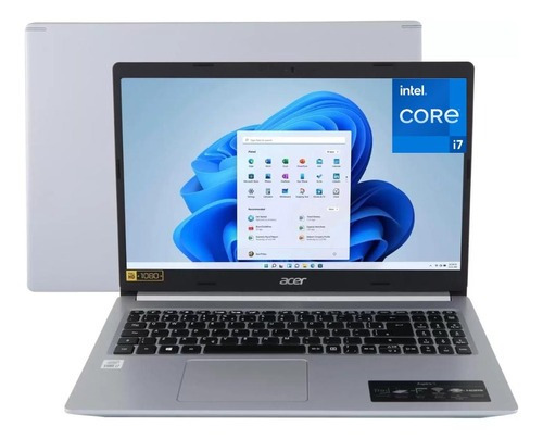 Notebook Acer I7 8gb 512gb Ssd 15.6  Windows 11 A515-56-73m5