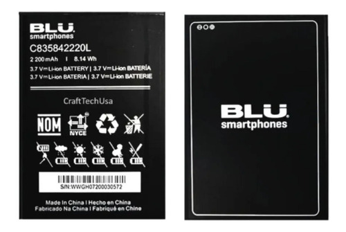 Bateria Pila Blu C2 C210 C835842220l 2200mah