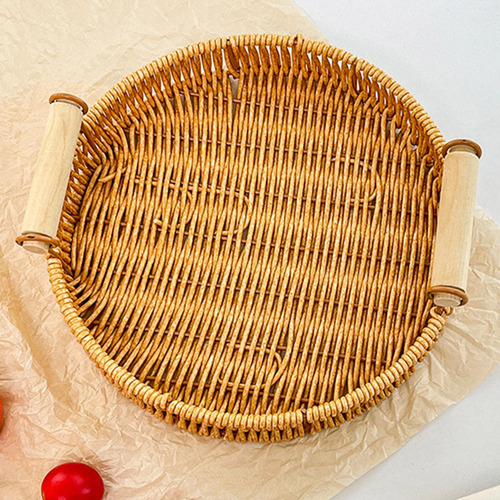 Bandeja Tejida Para Servir, , Redonda, Para Decoración S