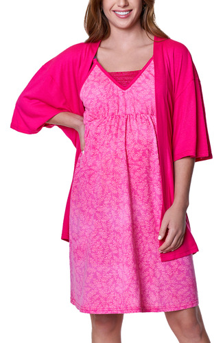 Camisola Y Bata Maternal 8618