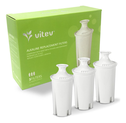 Vitev Filtro De Repuesto De Agua Alcalina, Compatible Con Ja