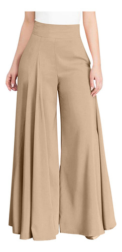 Pantalones W Para Mujer, Lisos Y Elegantes, De Cintura Alta