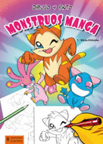 Libro Dibujo Y Pinto Monstruos Manga