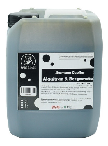 Shampoo Capilar Bergamota & Alquitrán 2 En 1 (5 Litros)