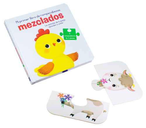 Mezclados: Los Animales de la Granja Aprenden a Contar.: Libro para colorear Mezclados: Los animales de la granja aprenden a contar, de Varios. Editorial Jo Dupre Bvba (Yoyo Books), tapa dura en español, 2022