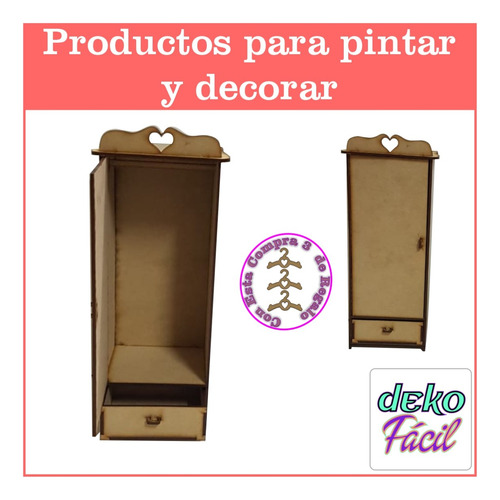 Ropero Simple Para Casa De Muñecas Articuladas De 29 Cm