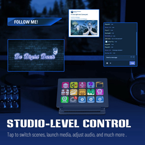 Para Teclado Streamdeck, Botón Lcd, 15 Teclas, Live Content
