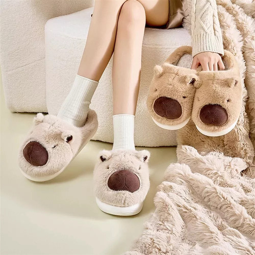 Zapatillas Capybara, Lindas Zapatillas De Algodón Capybara
