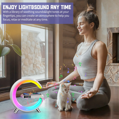 G Type Lámpara Despertador Recargable Inalámbrica Bluetooth