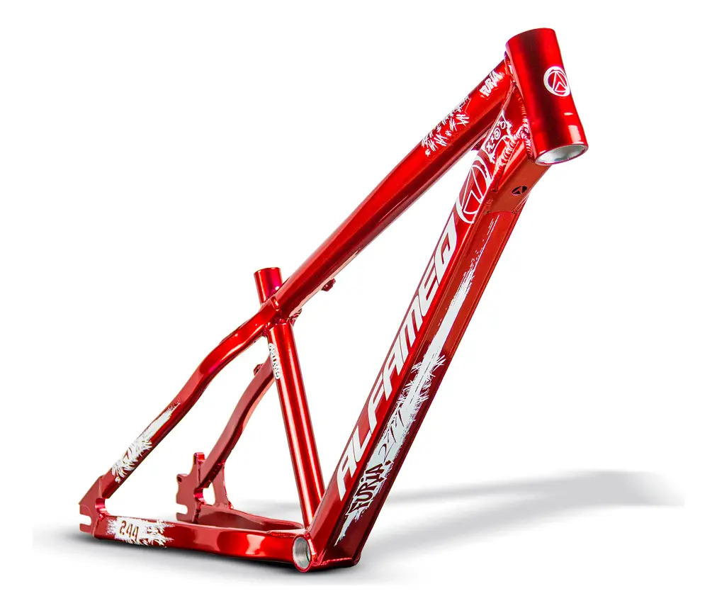Quadro Alfameq Furia Freeride Aro 26 Manobras Grau Wheeling Vermelho 13