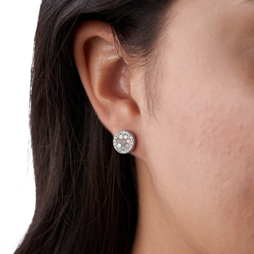 Imagen 5 de 6 de Aretes De Acero Inoxidable Para Mujer Fossil